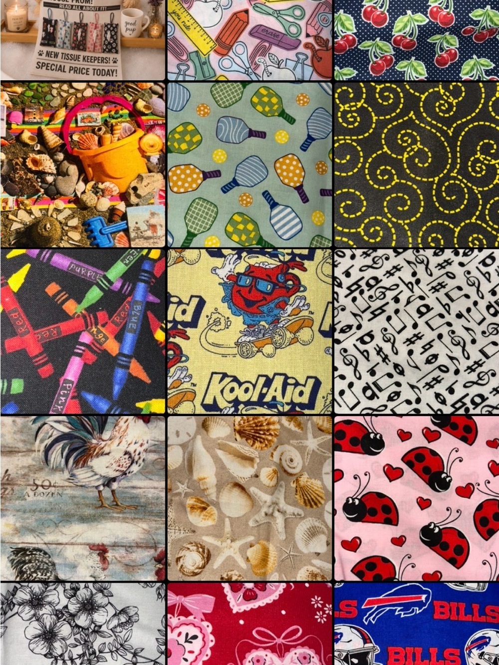 Handmade Tissue Keeper Keychain Clip - Various Fabric Designs 1 for $10 - Picture 2 of 15